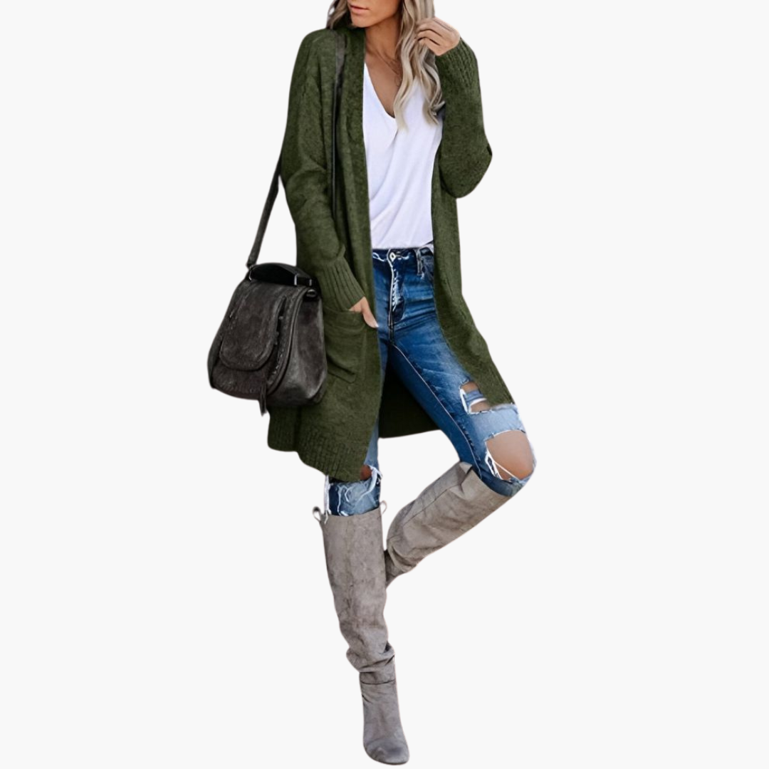 Holly | Casual Knit Pocketed Cardigan