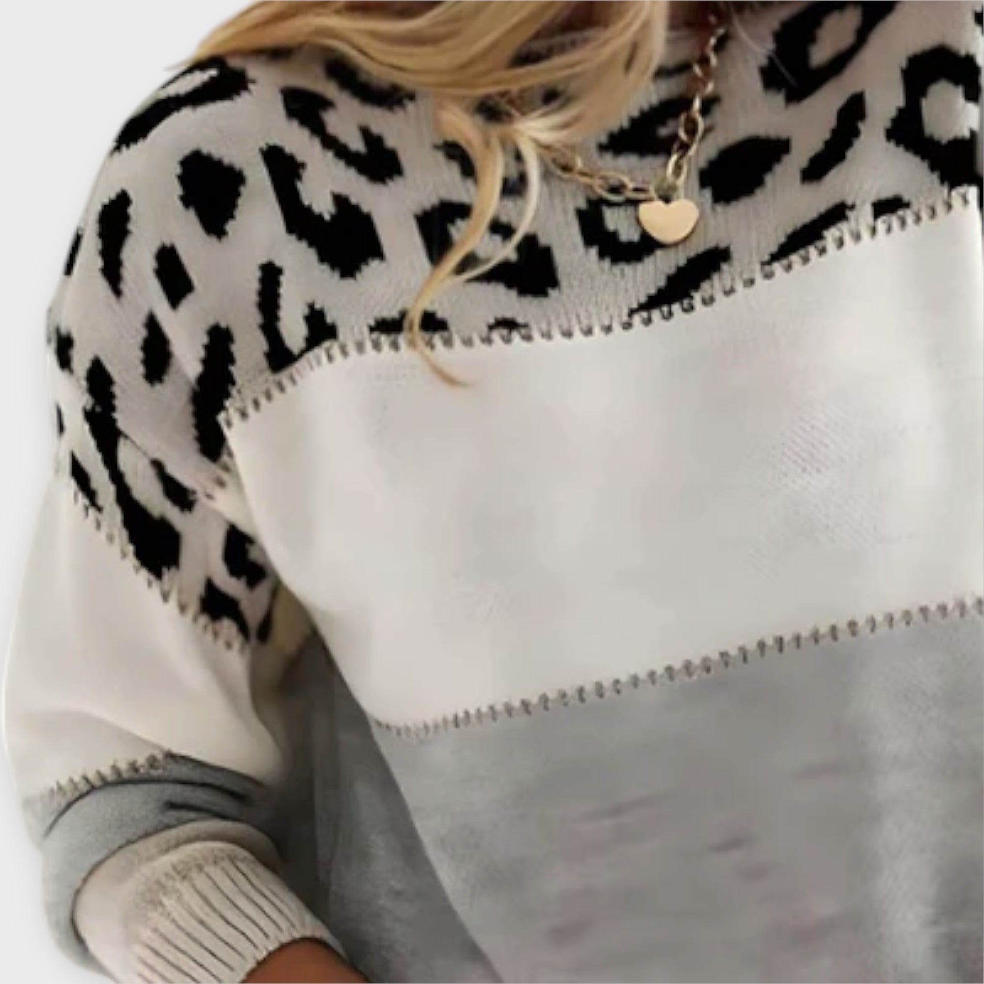 Selena Women’s Leopard Knit Sweater