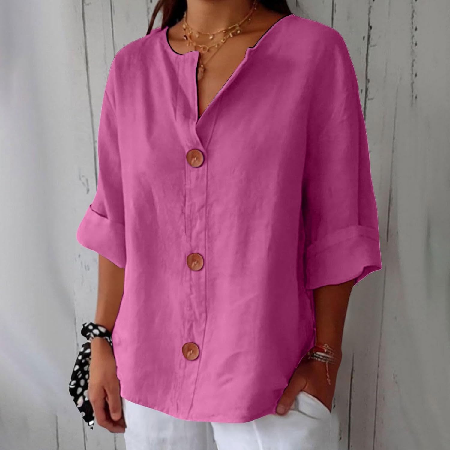 Nara – Relaxed Linen Blouse for Timeless Elegance