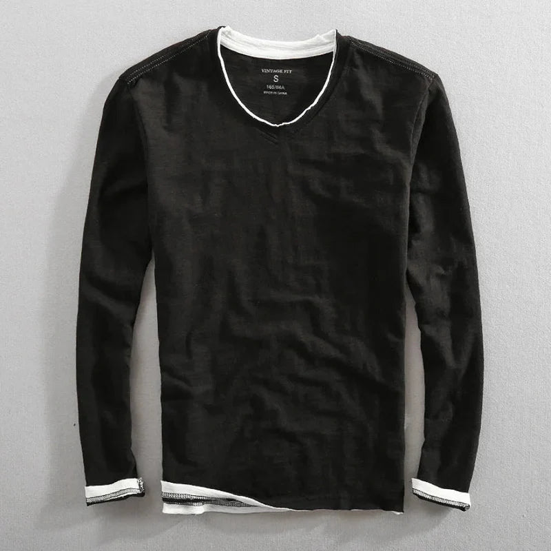 Lemuel – Long Sleeve Cotton T-shirt