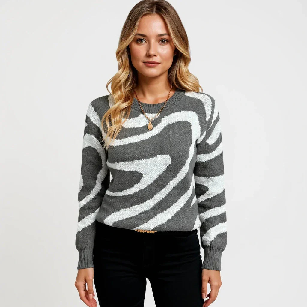 Camille Women’s Chic Abstract Sweater