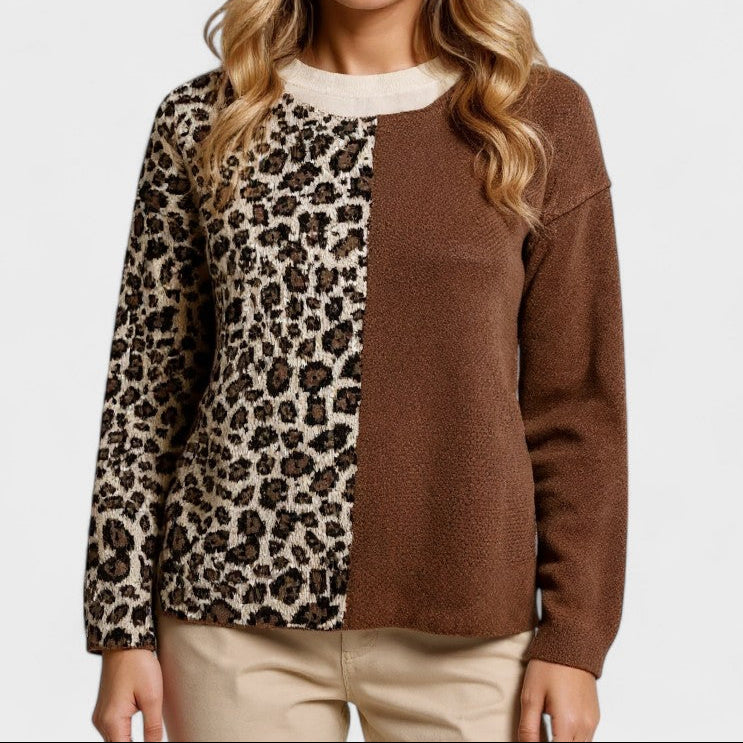 Isabella Women’s Chic Leopard Sweater
